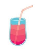 pink cocktail illustration vector