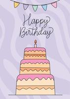 birthday party card vector