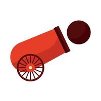 red circus cannon vector