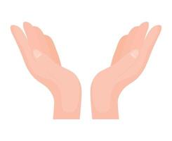 two hands design vector