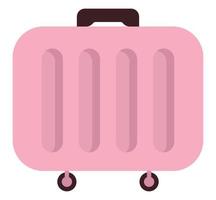 pink trolley case vector