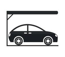 car in parking spot vector