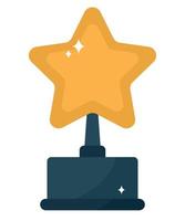 colored star trophy vector