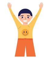 smiling boy design vector