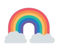 bright rainbow illustration vector