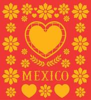 red mexican garland vector