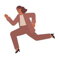 corriendo mujer de negocios diseño vector