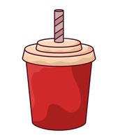 red juice cup vector