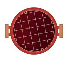 top view of grill vector