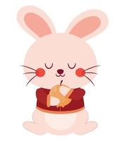 chinese bunny design vector