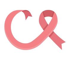 colored breast cancer ribbon vector