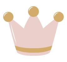 golden and pink crown vector