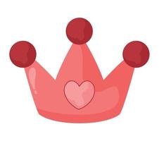 pink crown design vector