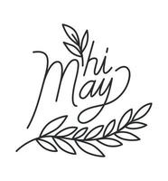 design of hi may vector