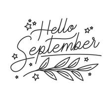 design of hello september vector