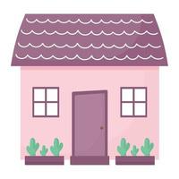 púrpura casa diseño vector