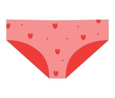 red panties with hearts vector