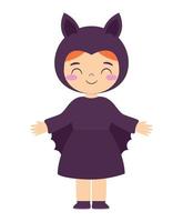 halloween bat costume vector