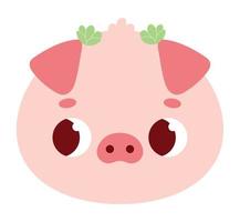 adorable pig design vector