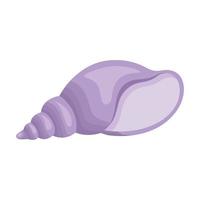 purple seashell design vector