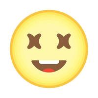 emoji with x eyes vector