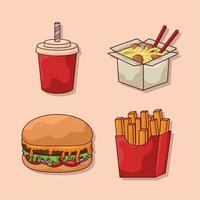 fast foods items vector