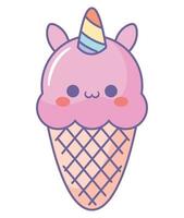 helado de unicornio vector