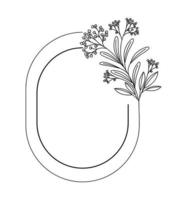 antique circle frame vector