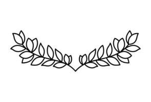 hojas frontera ilustración vector