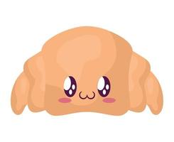 kawaii croissant design vector