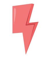 pink thunder design vector