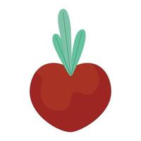 red turnip design vector