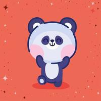 happy panda poster vector