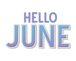 illustration of hello june vector