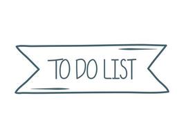 label of to do list vector