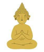 golden buddha design vector