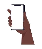 hand with phone vector