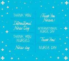 nurses day messages vector