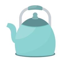 blue tea pot vector