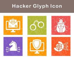 conjunto de iconos de vector de hacker