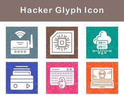 conjunto de iconos de vector de hacker