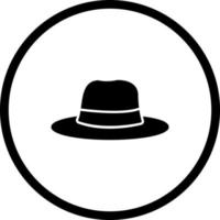 mujer sombrero único vector icono
