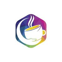 Healthy coffee and tea care vector logo design template.