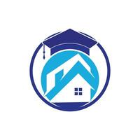 House school education logo design. Student housing logo template. vector