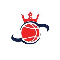 Basketball king vector logo design template .