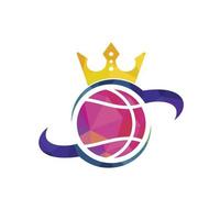 Basketball king vector logo design template .