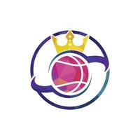 Basketball king vector logo design template .