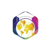 diseño del logotipo de educación mundial. inspiración en el diseño del logo de la educación moderna. vector