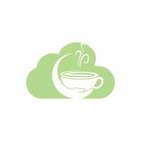 Healthy coffee and tea care vector logo design template.