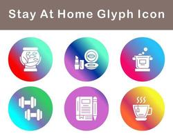 Stay At Home Vector Icon Set